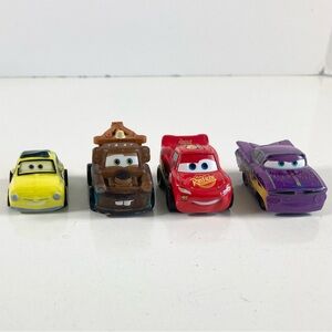 Disney Pixar Cars Movie Mini Racers Diecast Cars Toy Lot of 4 Cars